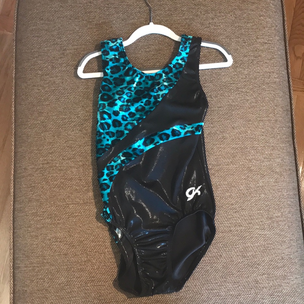 Teal & Black Animal Print GK Gymnastics Leo - AS